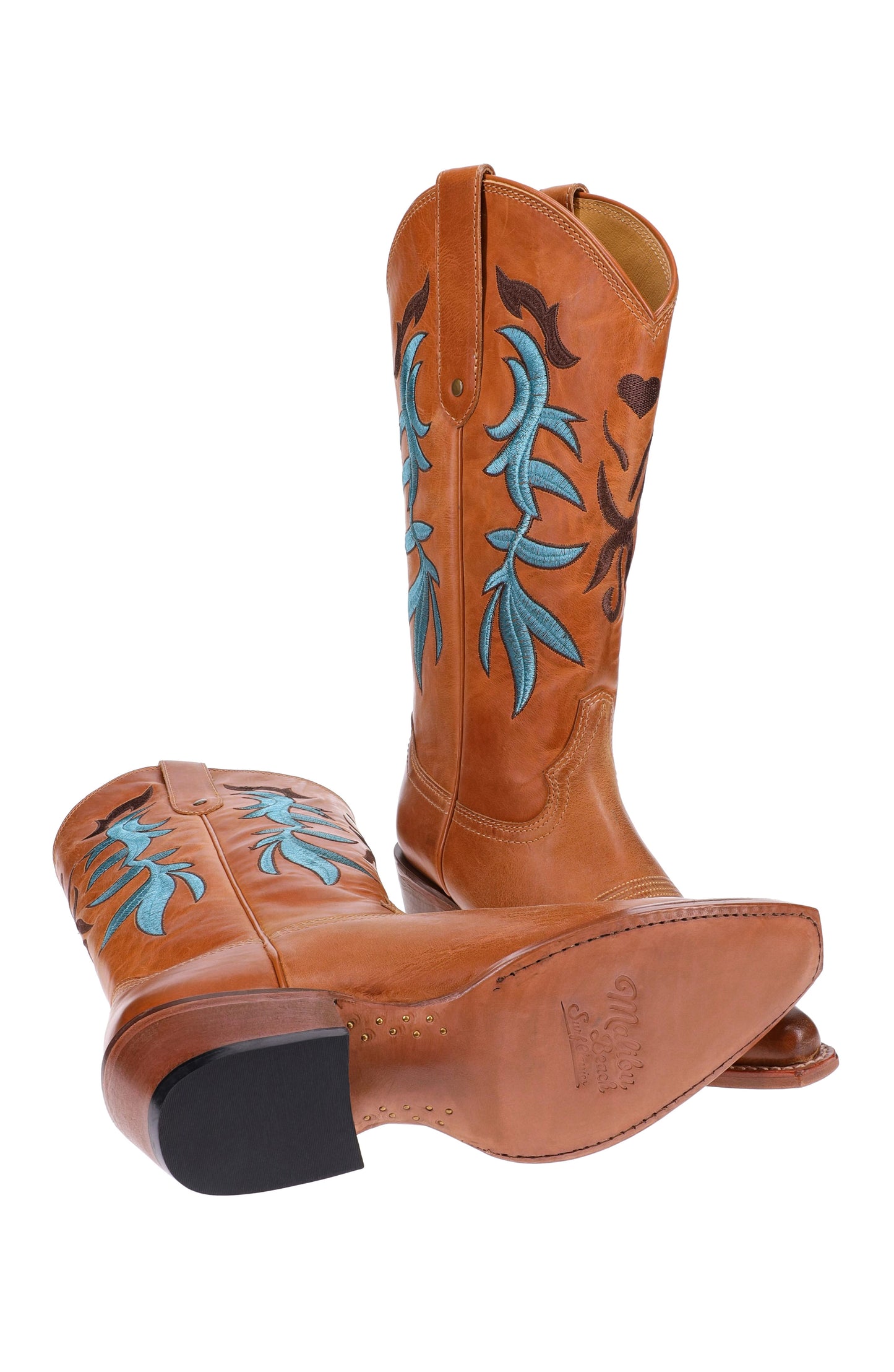 Malibu Beach Women's Premium Western Leather Boots Loni 1004
