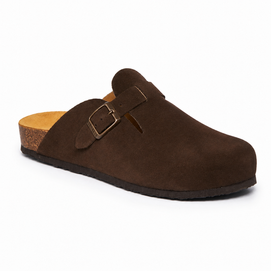 Plakton Women's Clog in Suede Blogg Thick Grain Suede
