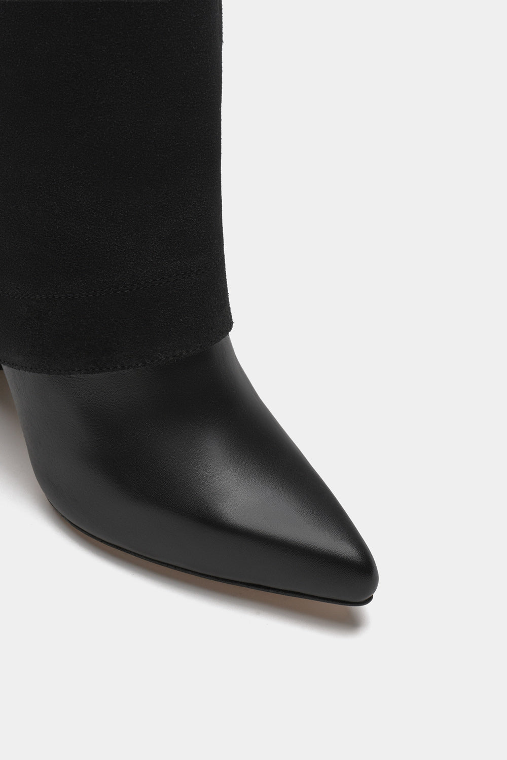 Dante Leather Tall Overlay Boots Vanilla For women