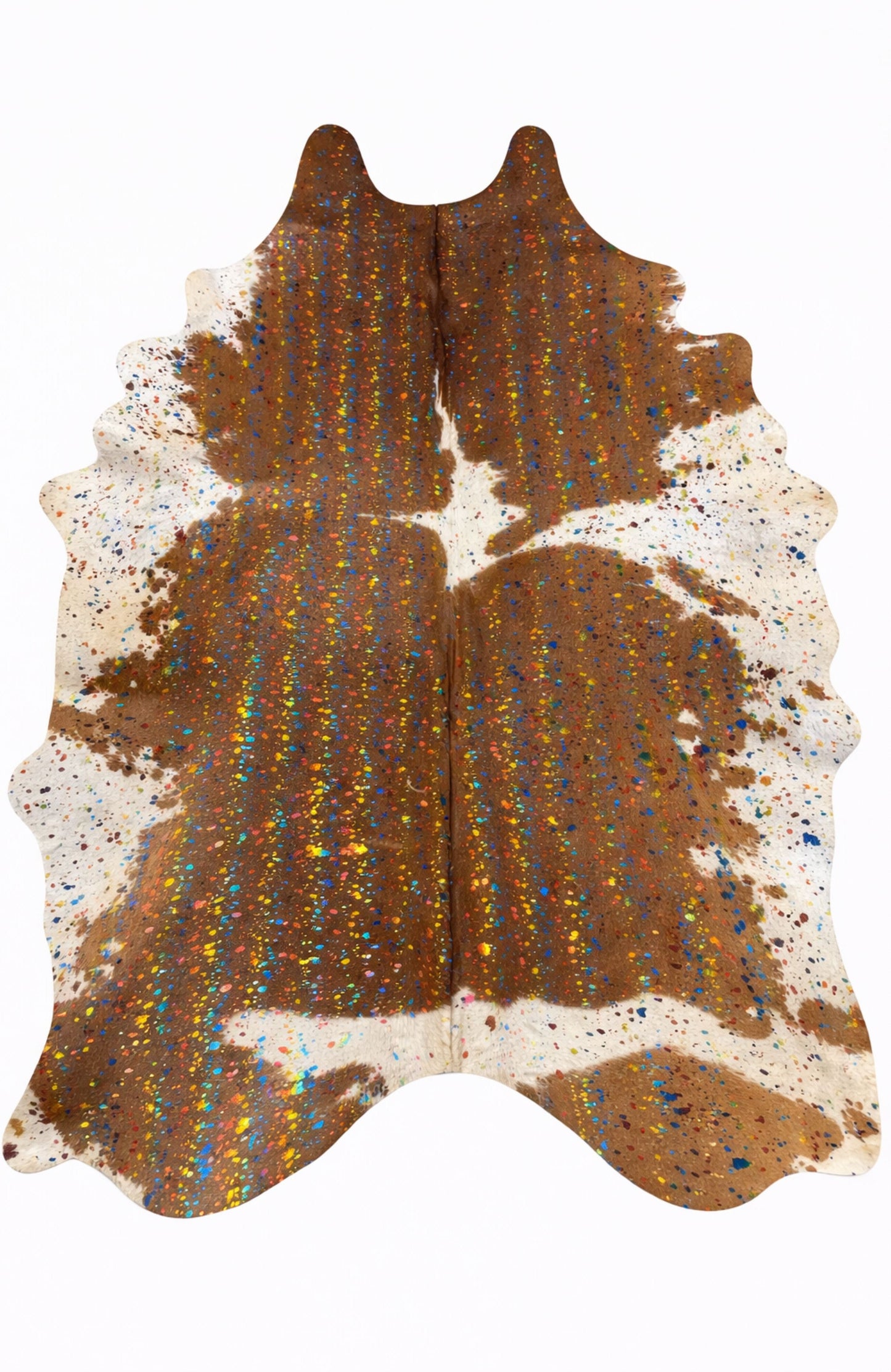Rhacam Eco Hides Luma Metallic Color Cowhide Rug 8'1" × 6'8"
