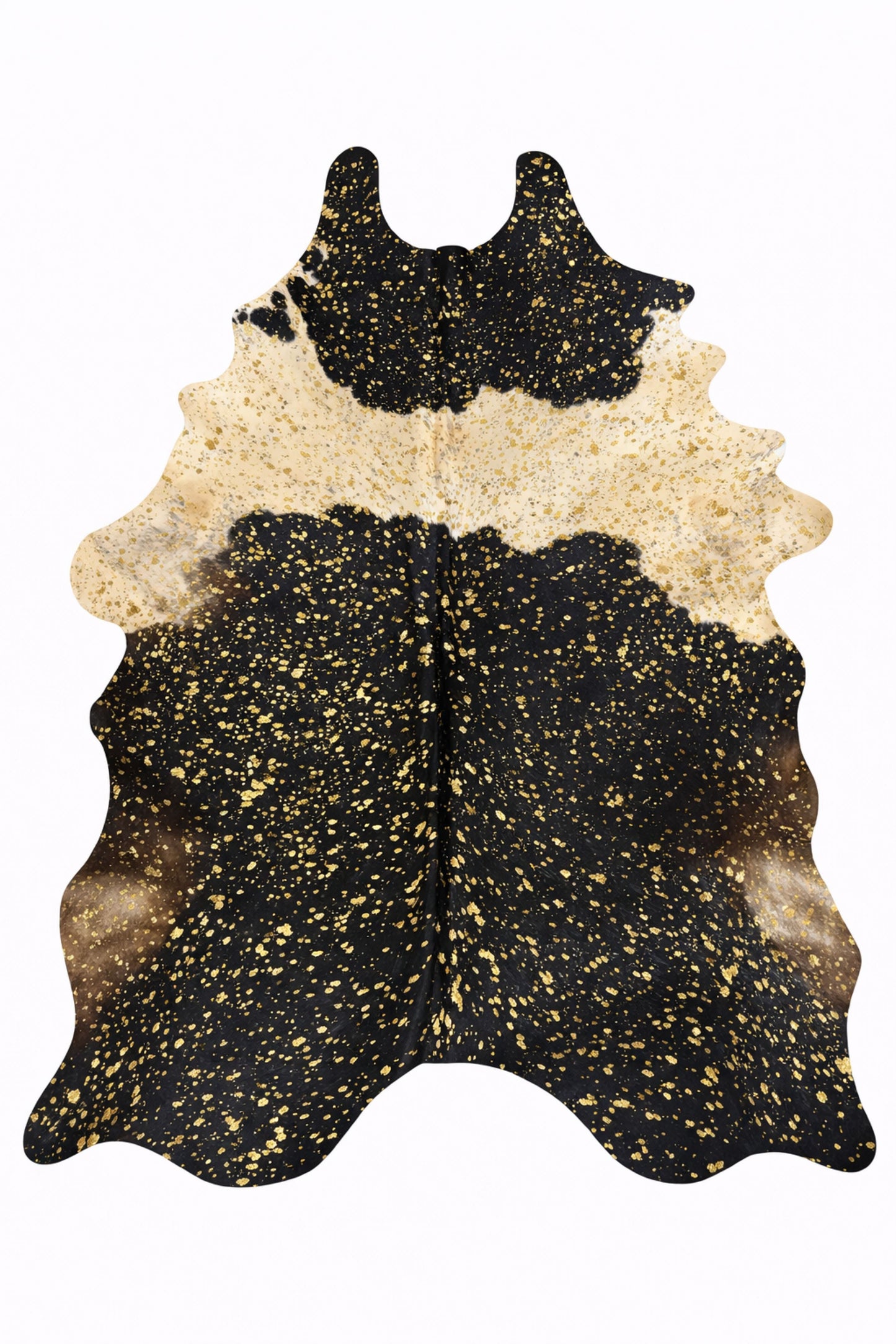 Rhacam Eco Hides Luma Metallic Gold Cowhide Rug 8'0" × 6'2"