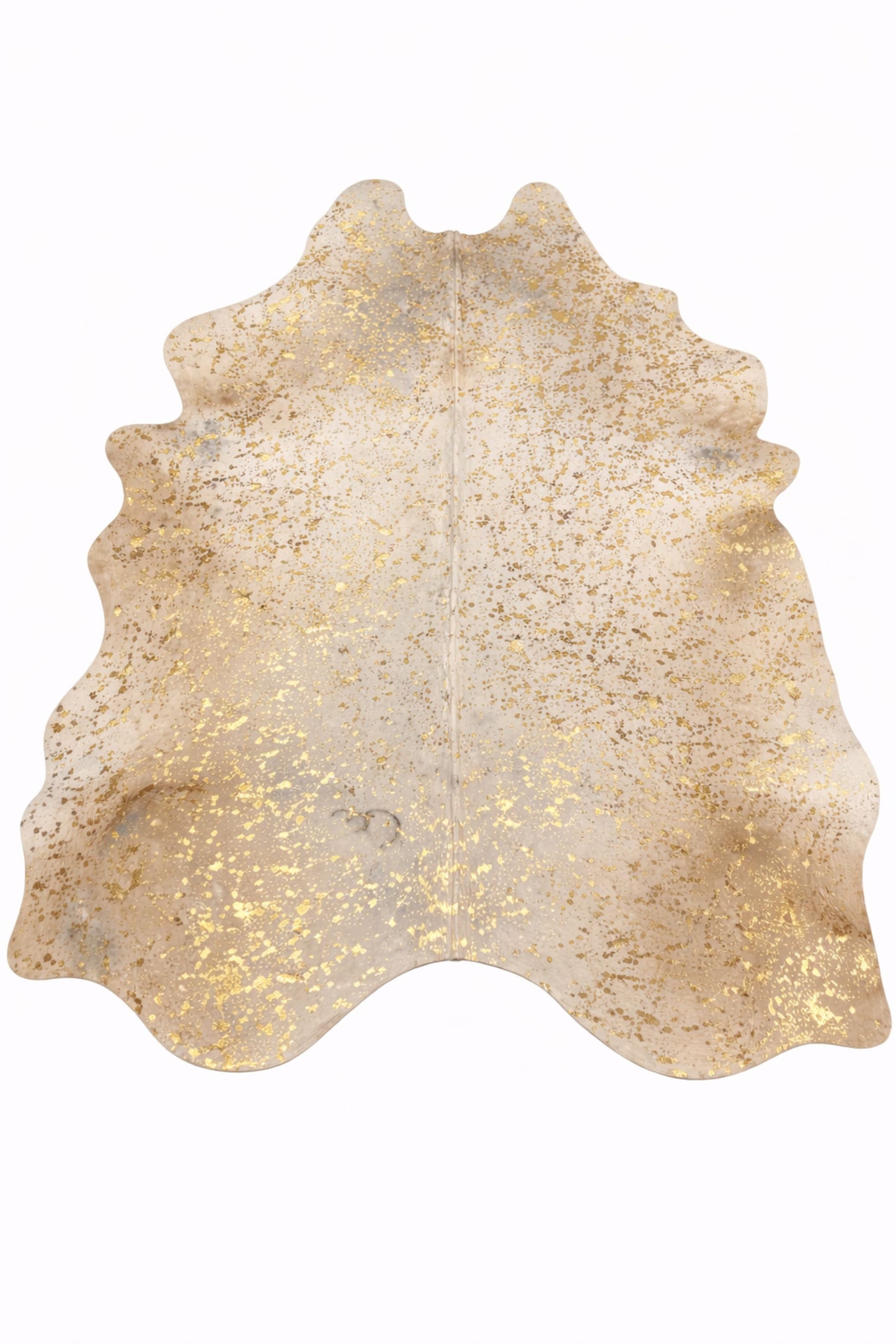 Rhacam Eco Hides Luma Metallic Gold Cowhide Rug 9'0" × 6'7"