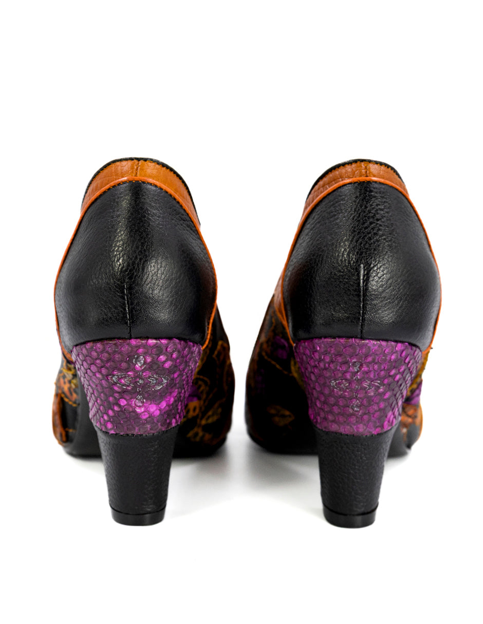ALTURA SIETE Women's EMMA MMV Leather Printed Lace-Up Pumps