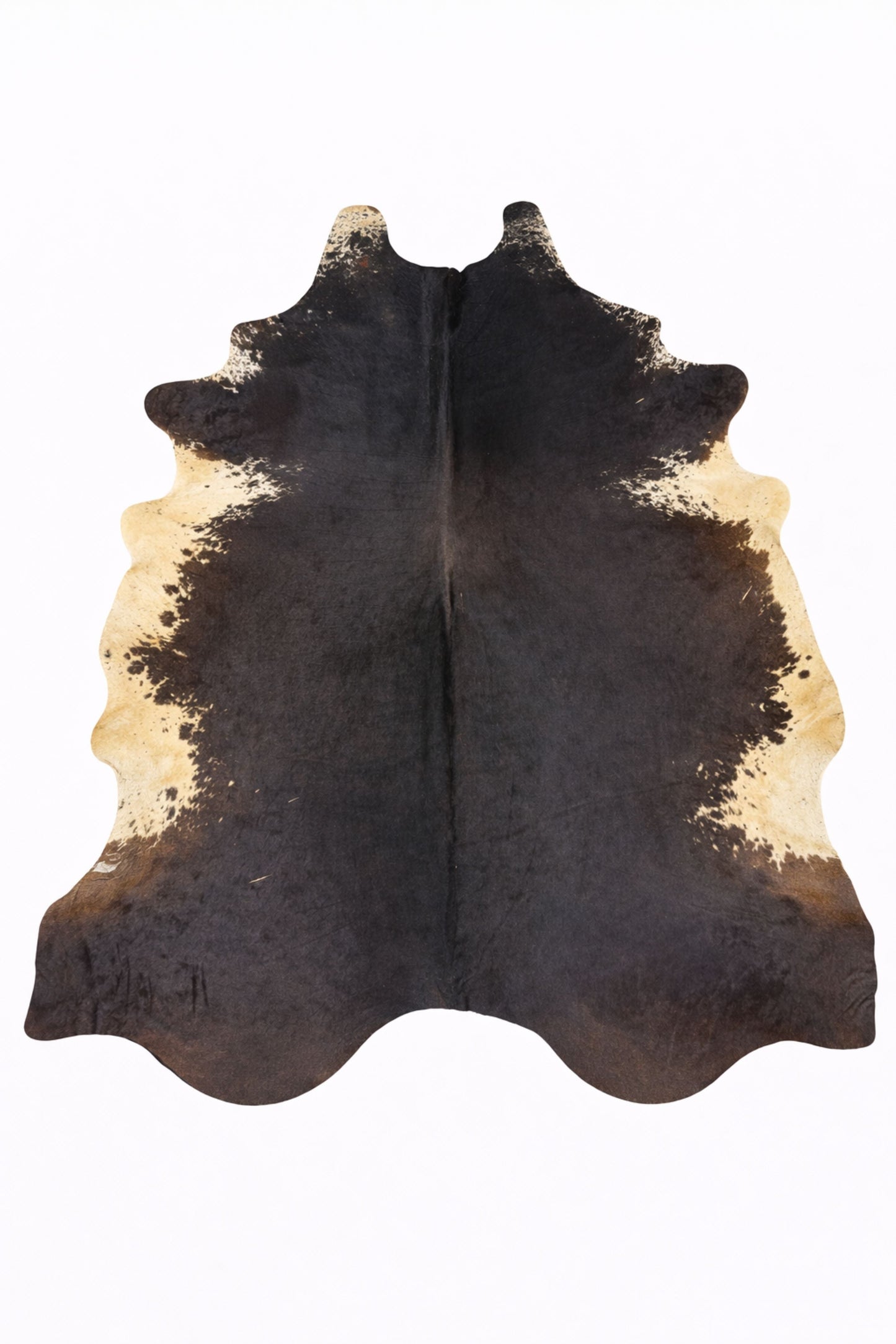 Rhacam Eco Hides Frances Brown Speckled Cowhide Rug 7'11" x 6'8"