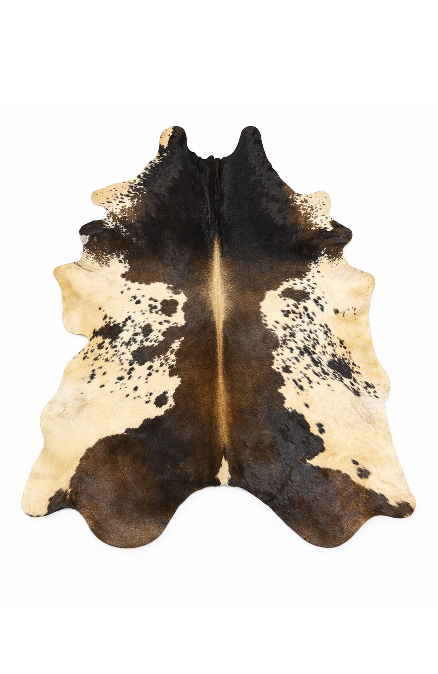 Rhacam Eco Hide Frances Brown Speckled Cowhide Rug 8'0" × 6'4"