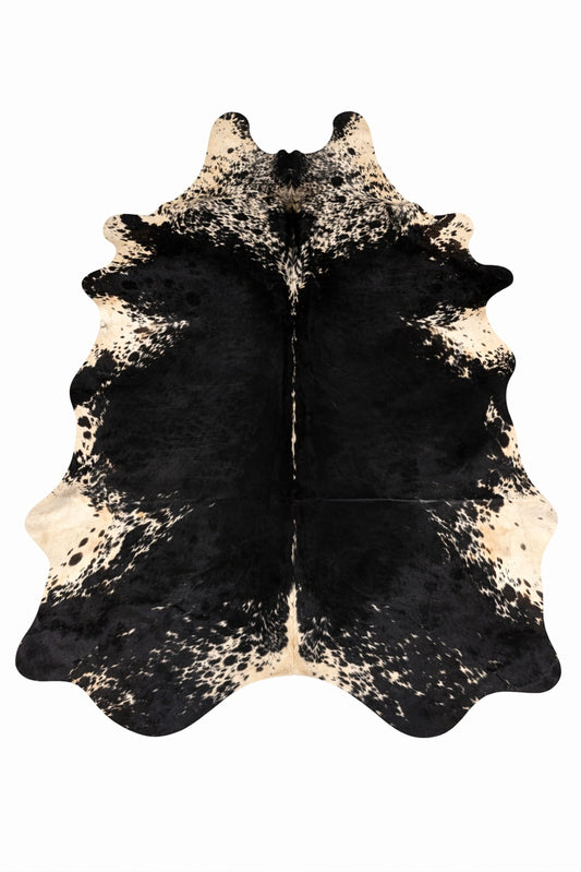 Rhacam Eco Hides Lazlo Black Speckled Cowhide Rug 7'11" × 6'6"