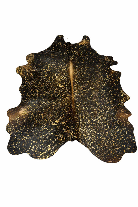 Rhacam Eco Hides Luma Metallic Gold Cowhide Rug 8'0" × 6'0"