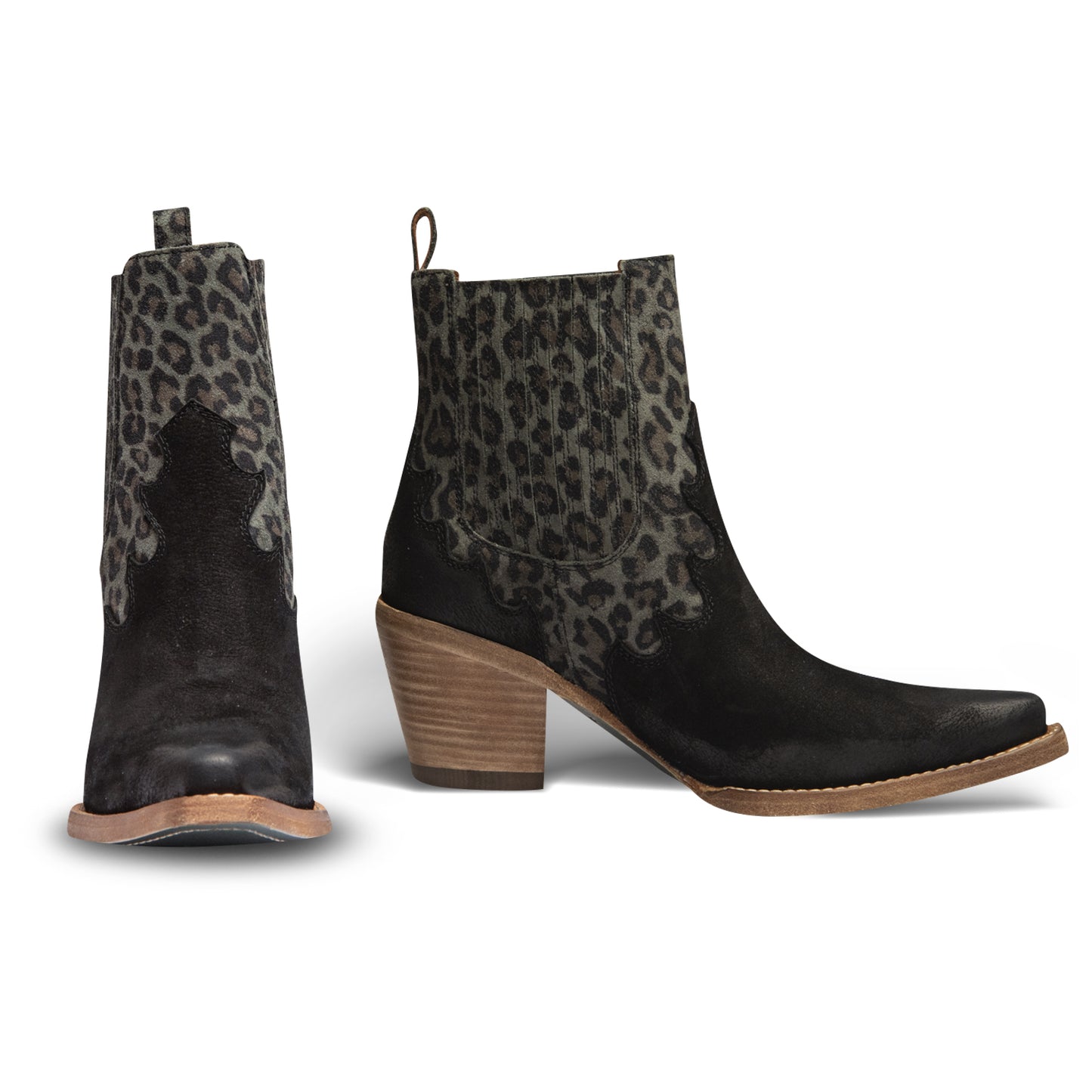 Montana Fashion Western Leather Booties By Buck & Brana