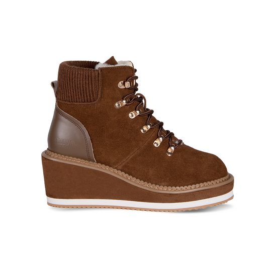 Cloud Nine Sheepskin Ladies Melanie Lace-up Wedge Boots - CNS-175