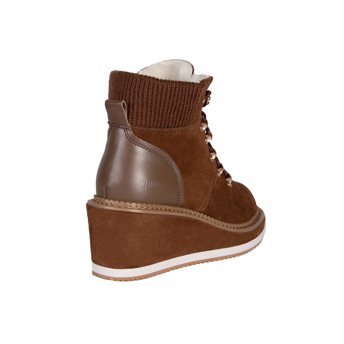 Cloud Nine Sheepskin Ladies Melanie Lace-up Wedge Boots - CNS-175