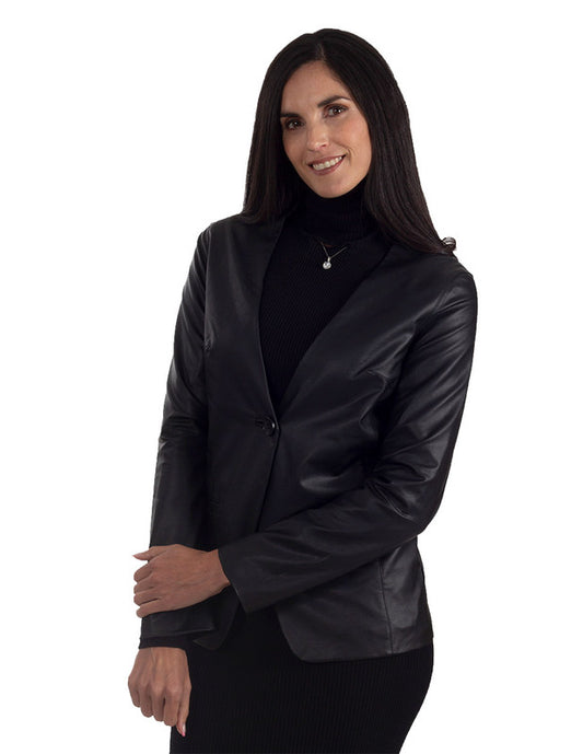 Women's V-neck blazer with one button, from Nine West NWDP217U