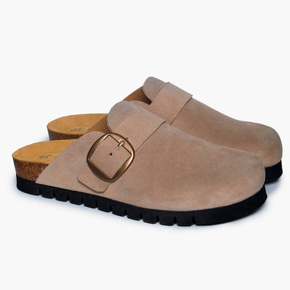 Plakton Women's Clog in Suede Bell