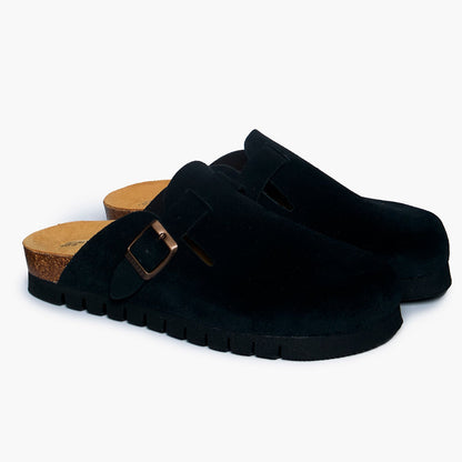 Plakton Women's Clog in Suede Bogey