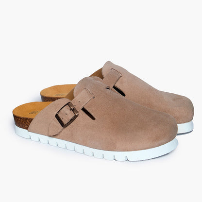 Plakton Women's Clog in Suede Bogey