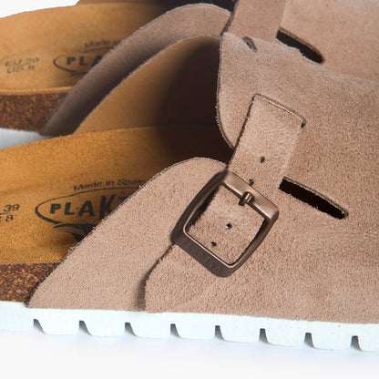 Plakton Women's Clog in Suede Bogey