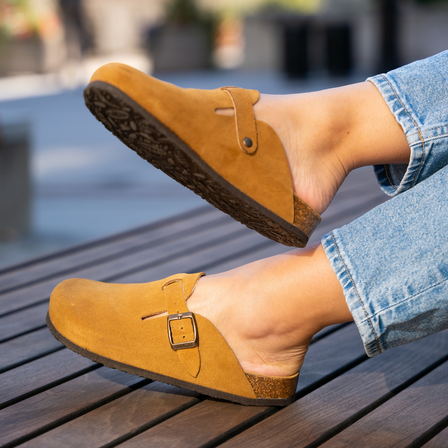 Plakton Women's Clog in Suede Blogg