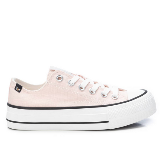 Women's Canvas Sneakers By XTI_170500_Light/Pastel Pink