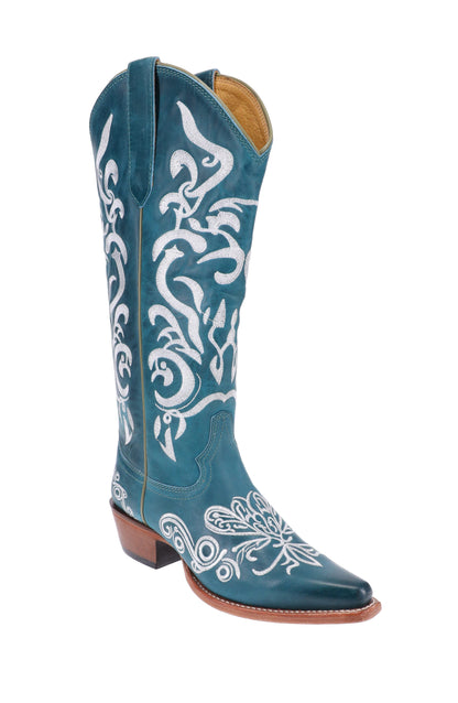 Malibu Beach Women's Premium Western Leather Boots Calypso 1002