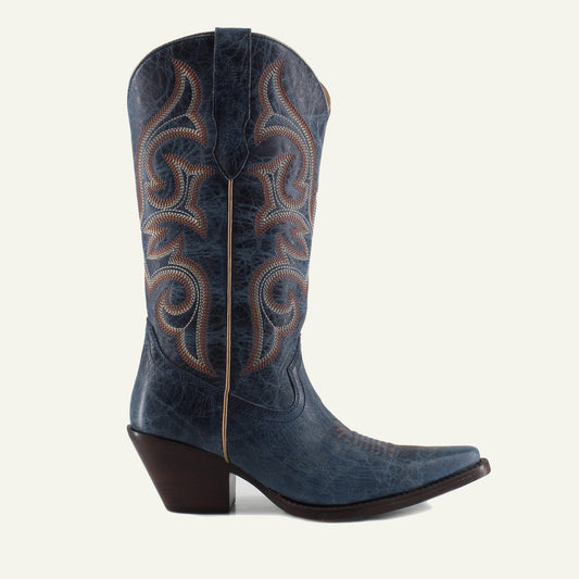 Tessa Fine Leather Cowgirl Boots - Stylish Western Footwear & Comfort By Buck & Brana