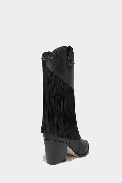 Dante Leather Fringe Boots Feelings For women