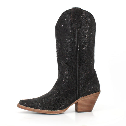 Dorothy rhinestones leather cowgirl boots by Buck & Brana