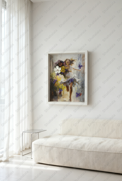 Singing Girl - Preserved Flowers Wall Art
