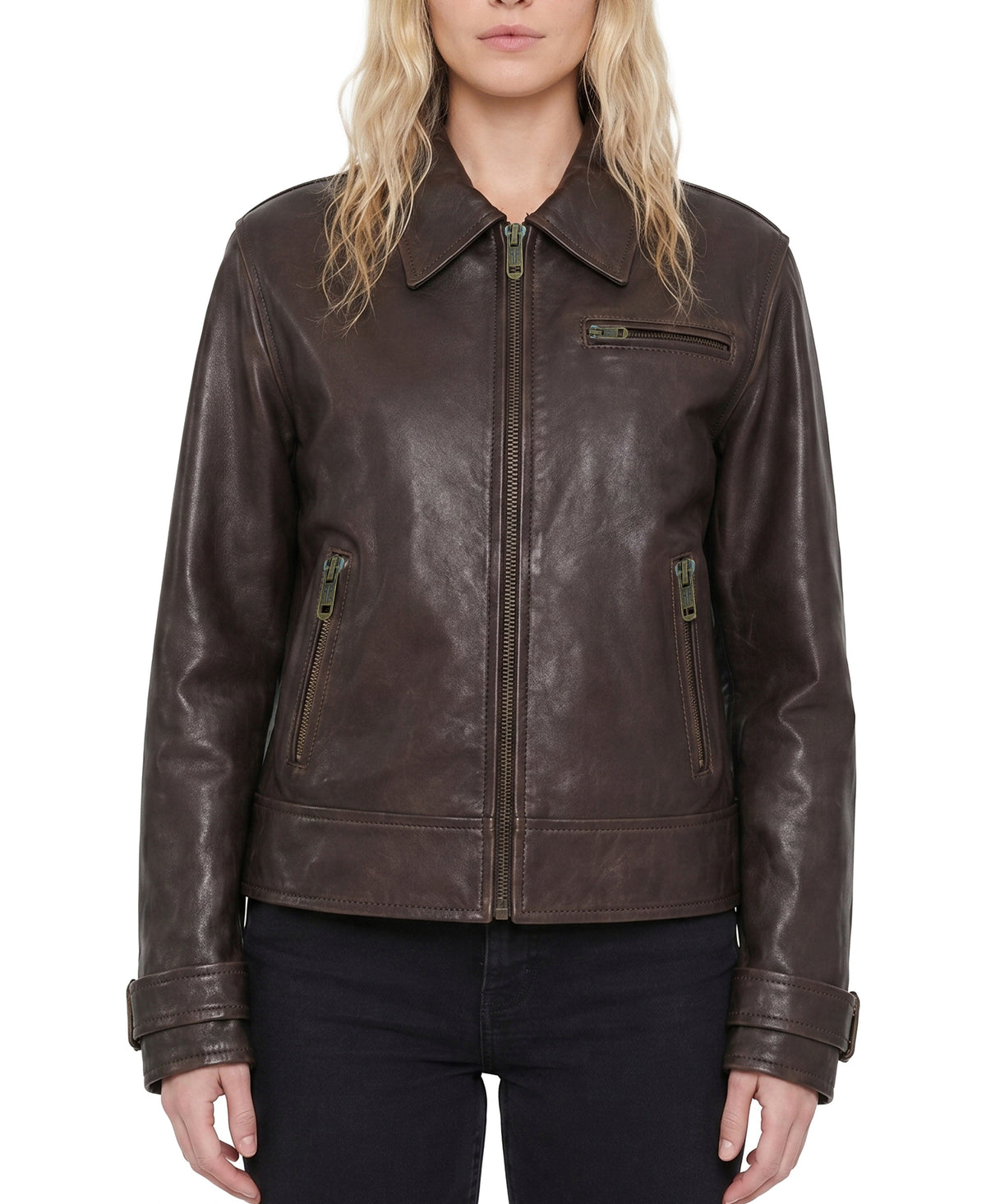 ORO Frye women's Premium Leather Utility Jacket FRDO2625