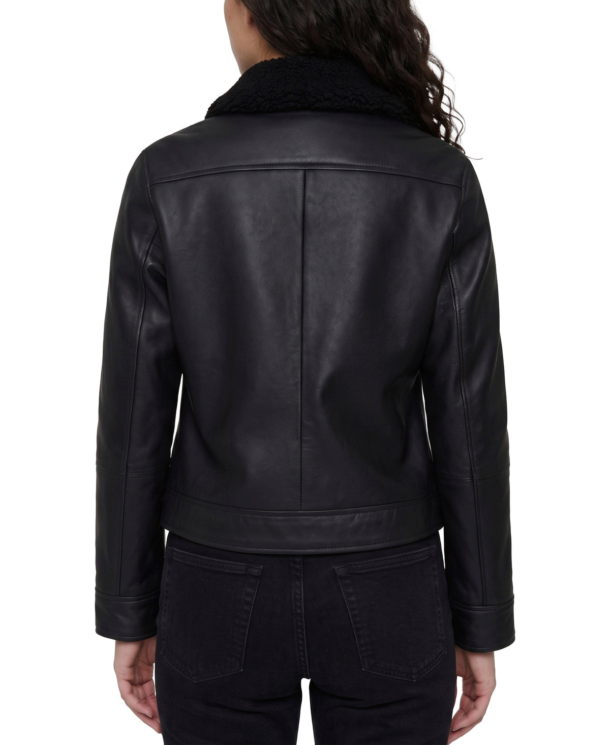 ORO Frye women's Shearling-Collar Lambskin Jacket FRDO269