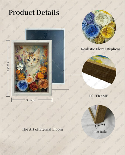 Kitty Portrait - Preserved Flowers Wall Art
