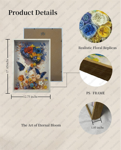 Flowers and Butterflies - Preserved Flowers Wall Art