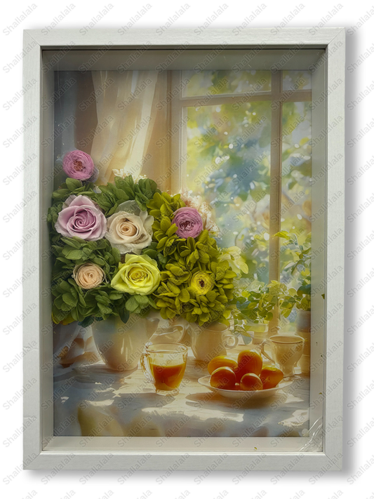 Dreams in a Window - Preserved Flowers Wall Art