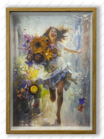 Singing Girl - Preserved Flowers Wall Art