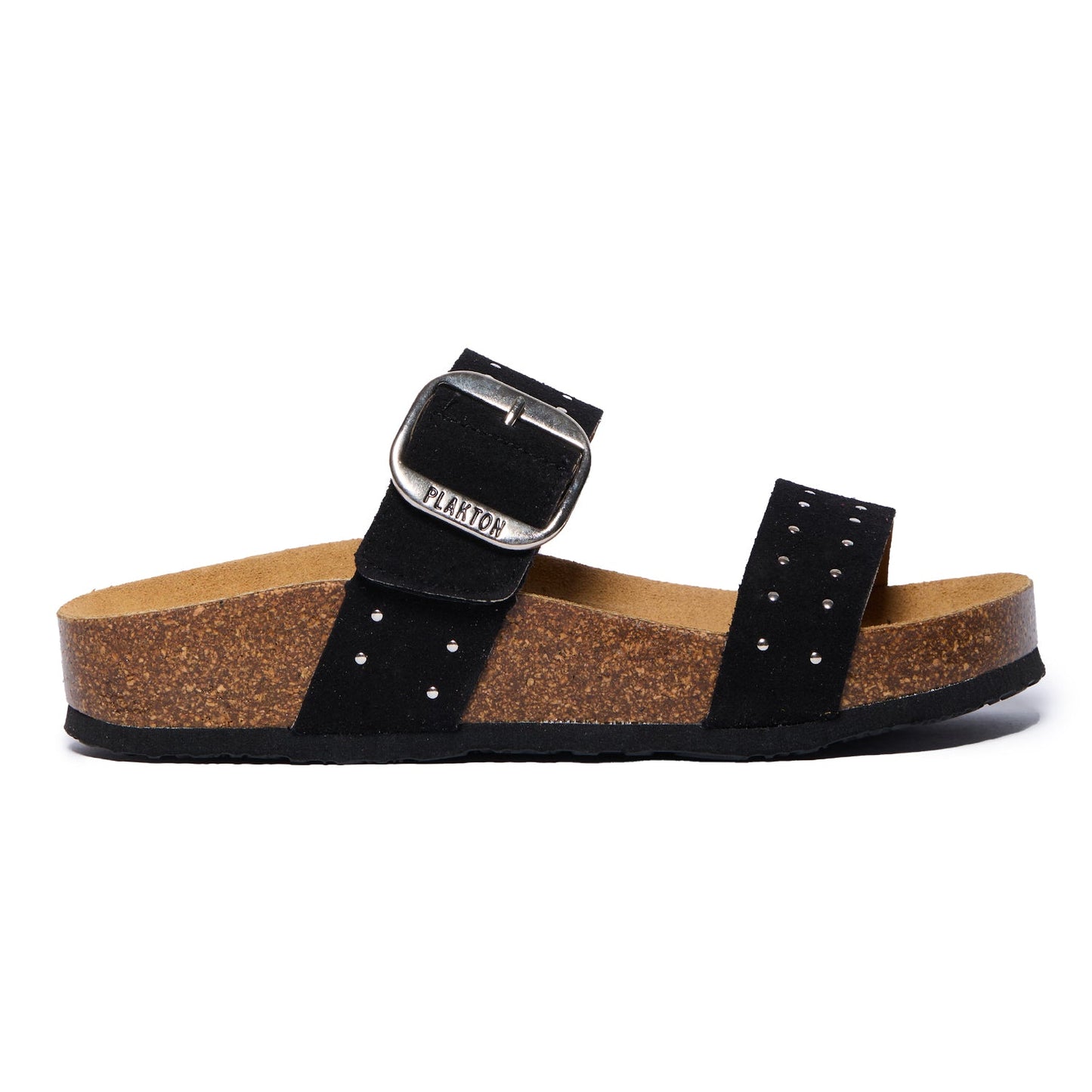 Plakton Women's Two-Strap Sandal in Soft Suede Claire