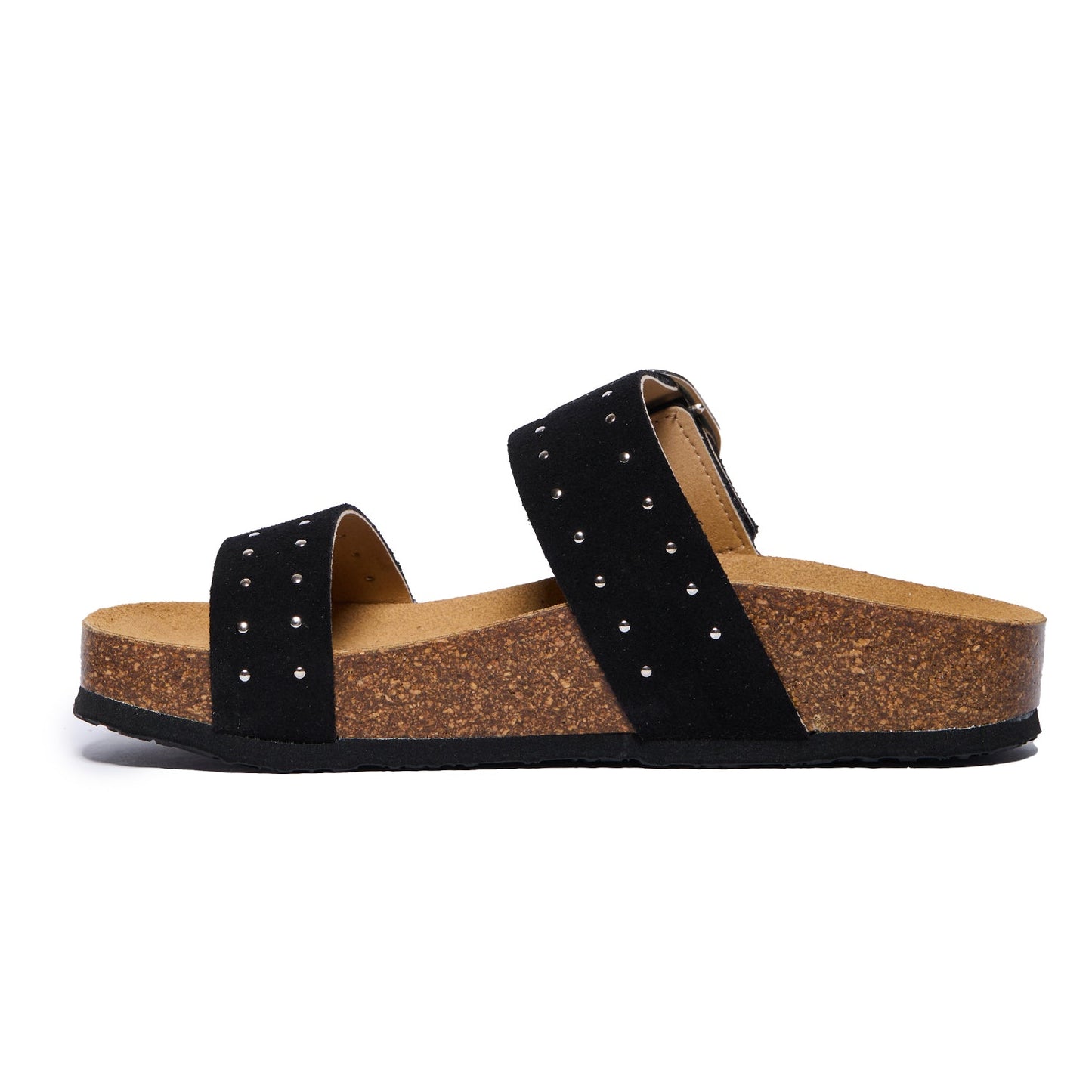 Plakton Women's Two-Strap Sandal in Soft Suede Claire