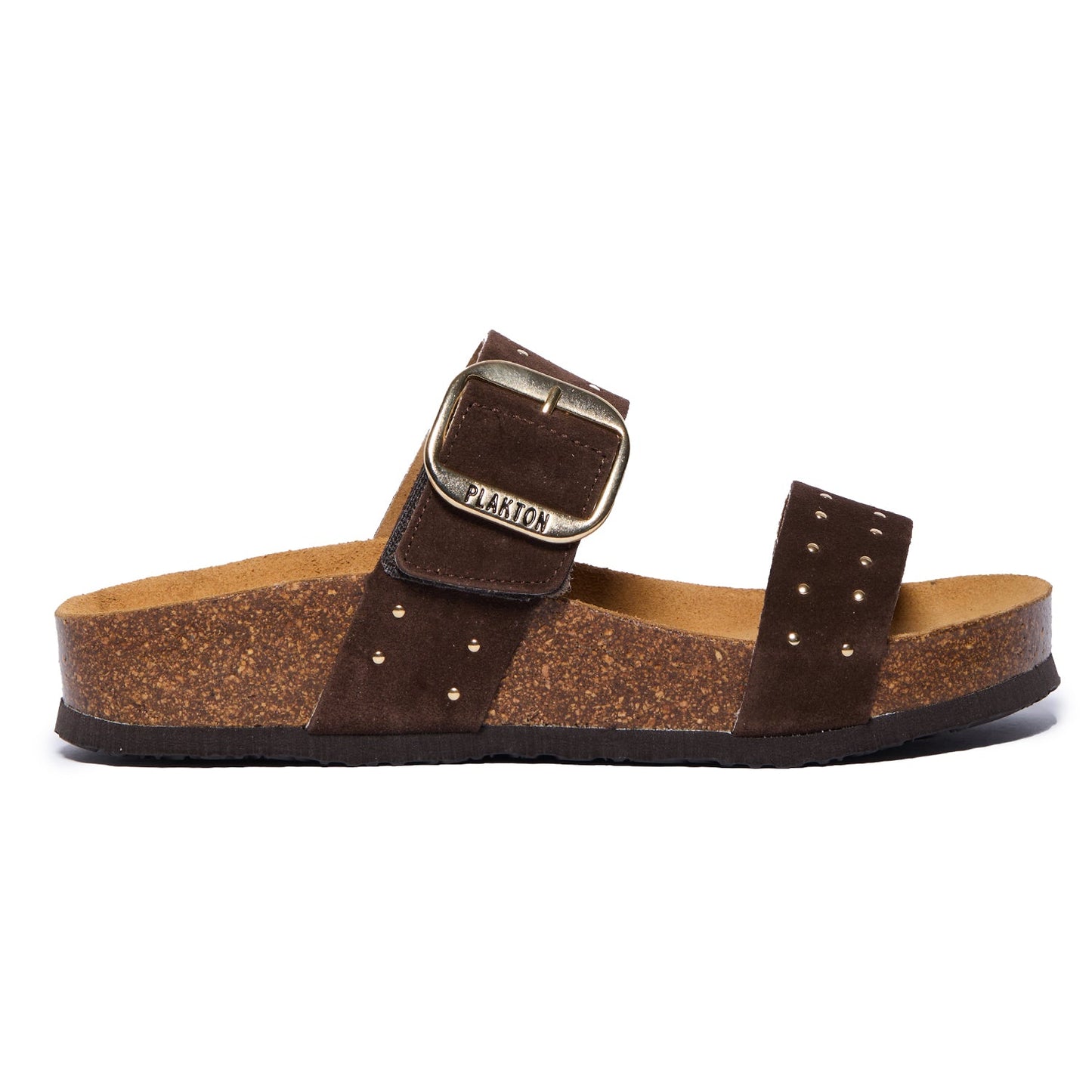 Plakton Women's Two-Strap Sandal in Soft Suede Claire