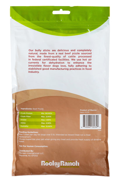 Rocky Ranch, Small Bully Sticks, Beef Flavor, 1 lb