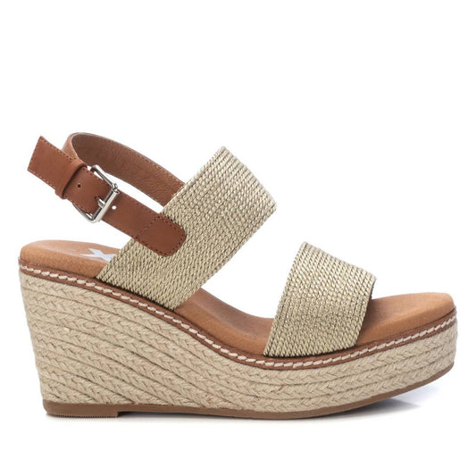 Women's Jute Wedge Sandals By XTI_42365_Gold