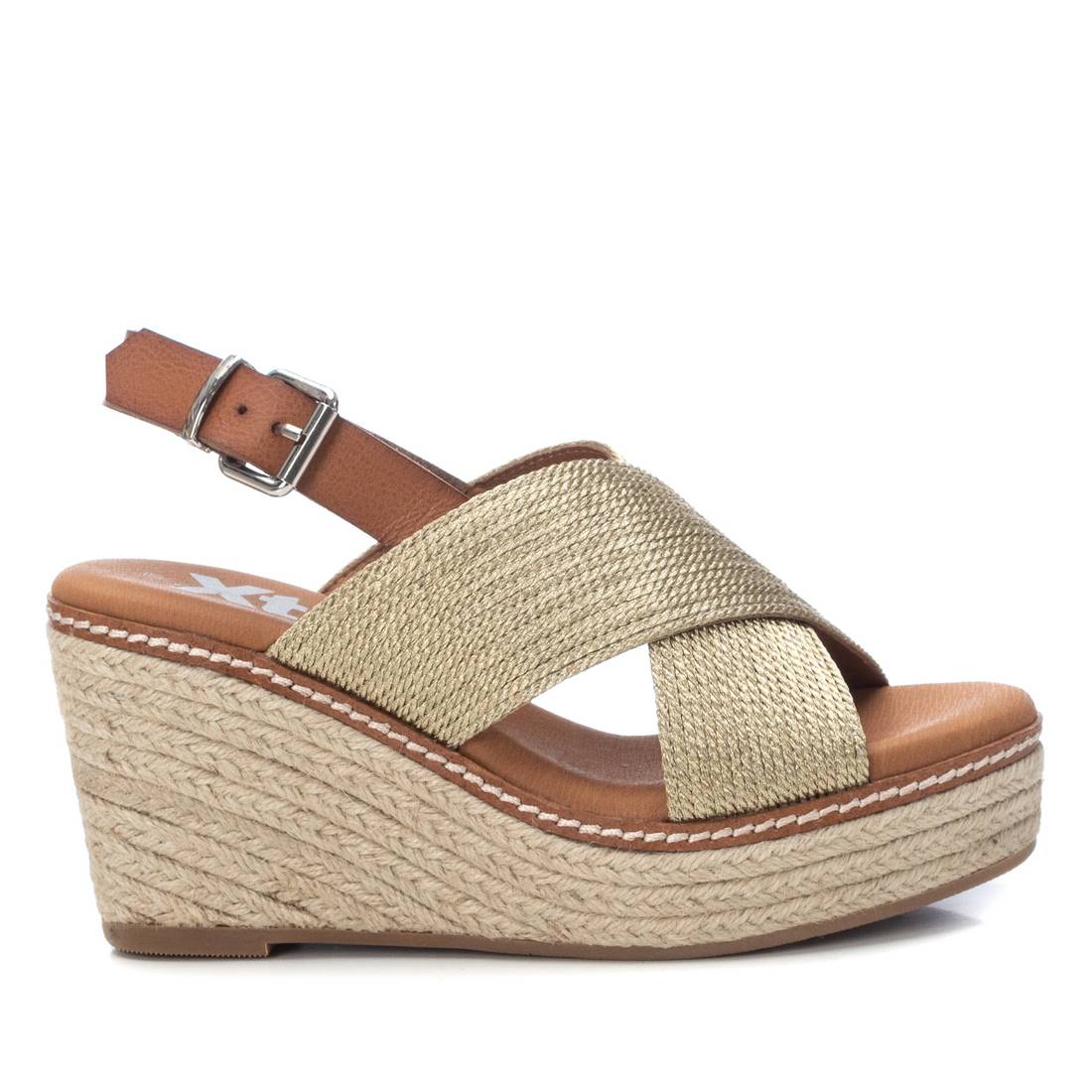 Women's Jute Wedge Sandals By XTI, 4236601 Gold