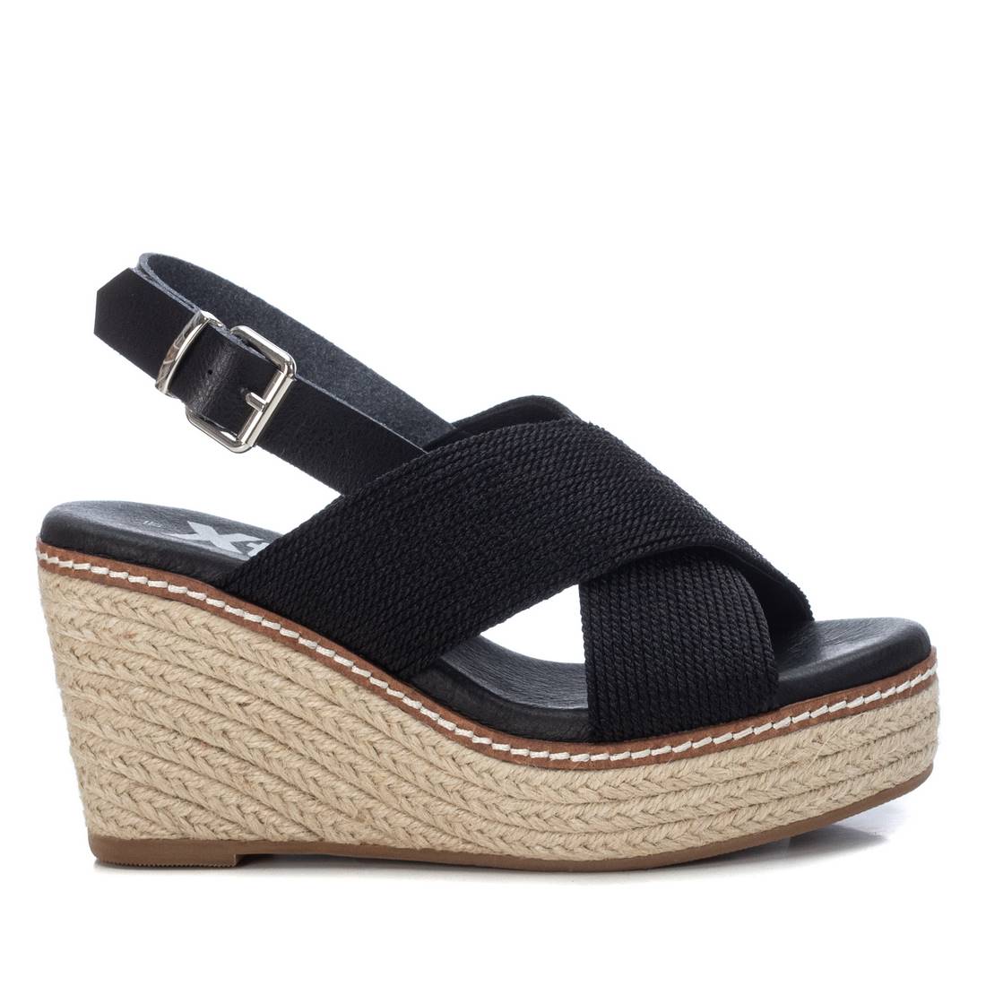 Women's Jute Wedge Sandals By XTI, 4236603 Black