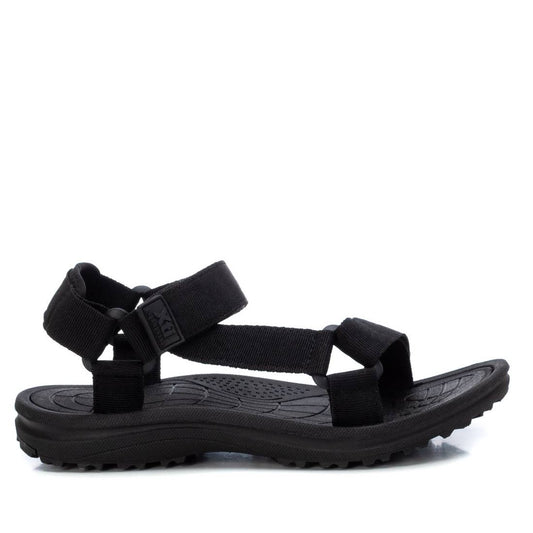 Women's Canvas Strap Sandals By XTI_43575_Black