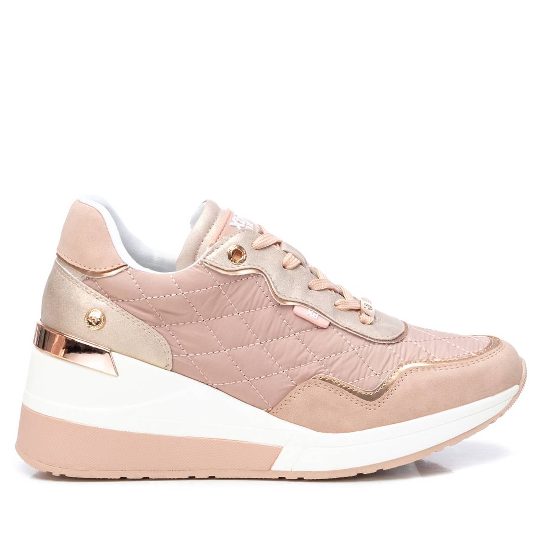 Women's Wedge Sneakers 44202 Nude