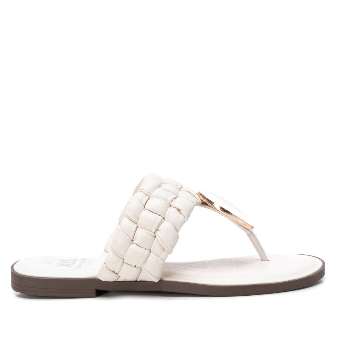 Women's Flat Sandals By XTI_44829_Open White