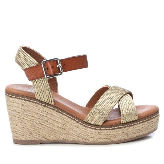 Women's Jute Wedge Sandals By XTI, 4517301 Gold