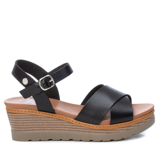 Women's Wedge Cross Strap Sandals By XTI_45246_Black