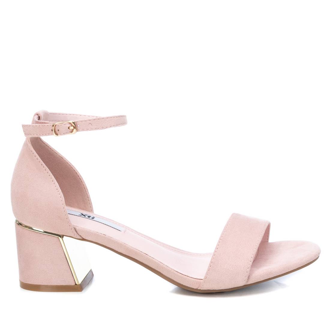 Women's Heeled Suede Sandals By XTI, 4562602 Pink