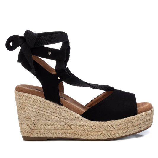 Women's Jute Wedge Sandals By XTI_79808_Black