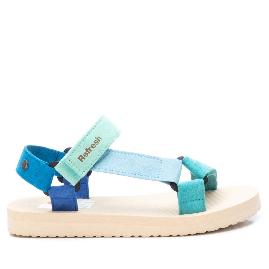 Women's Flat Sandals By XTI_79821_Turquoise/Aqua