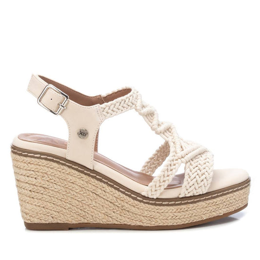 Women's Jute Wedge Sandals By XTI, 14087201 Light Beige