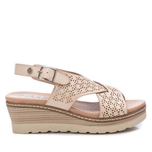 Women's Wedge Sandals By XTI, 14090502 Light Beige