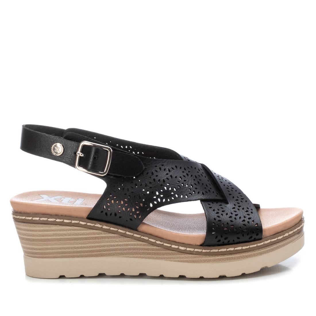 Women's Wedge Sandals By XTI, 14090504 Black